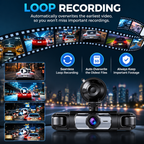 4-Channel Dash Cam with WiFi, Night Vision & Loop Recording