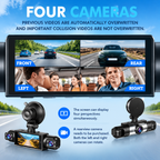 4-Channel Dash Cam with WiFi, Night Vision & Loop Recording