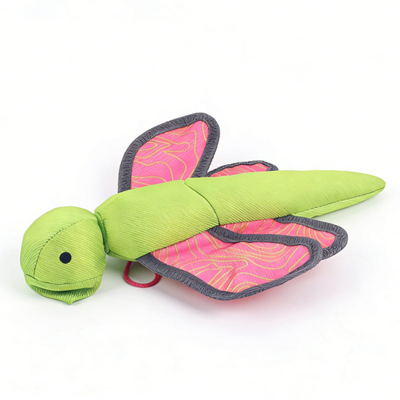 Dog-powered flying insect toy