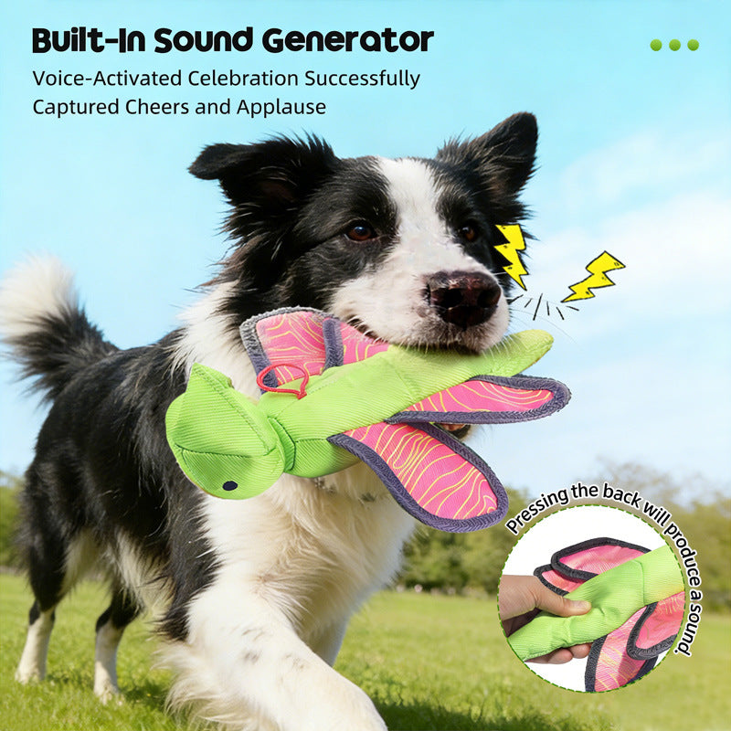 Dog-powered flying insect toy