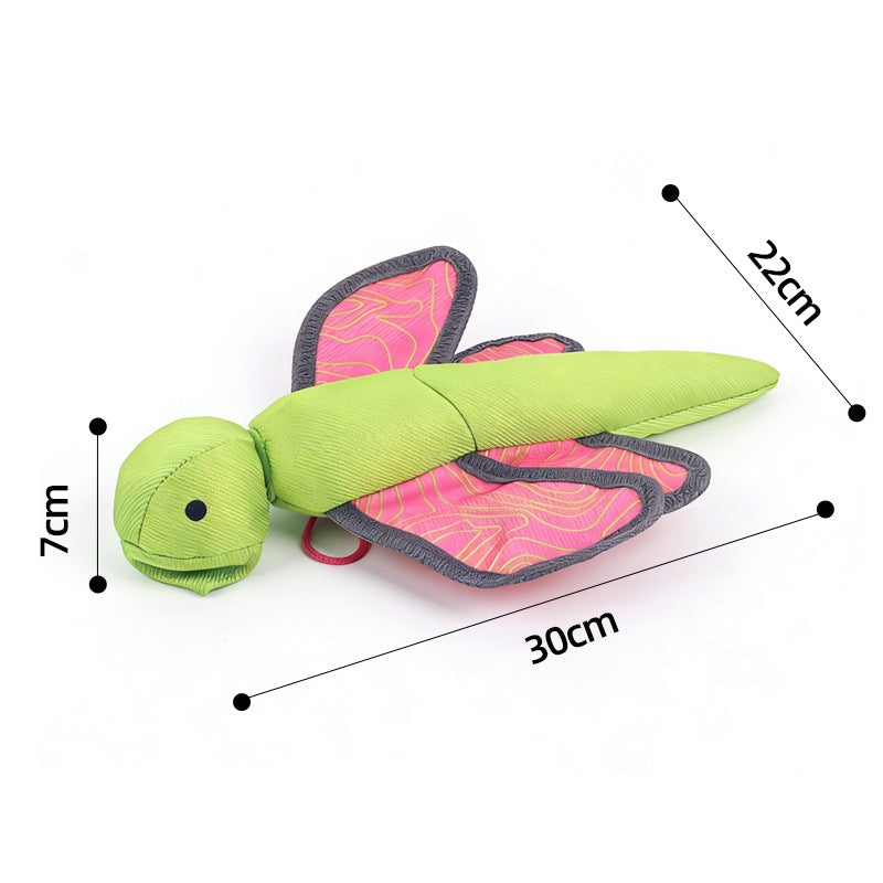 Dog-powered flying insect toy